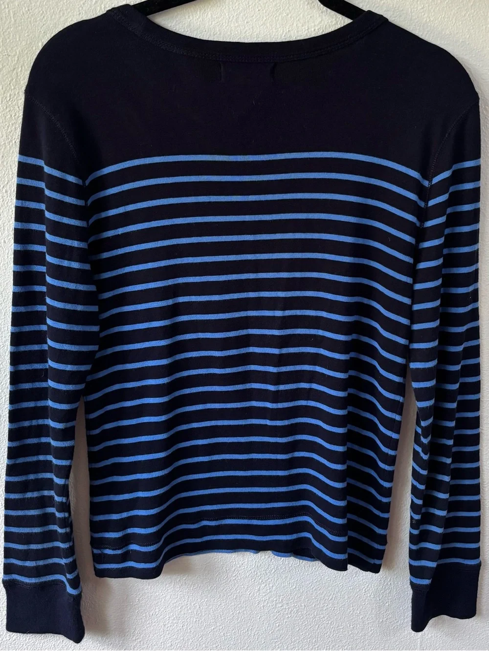 Lauren Ralph Lauren Navy & Light Blue Striped Crest Sweater